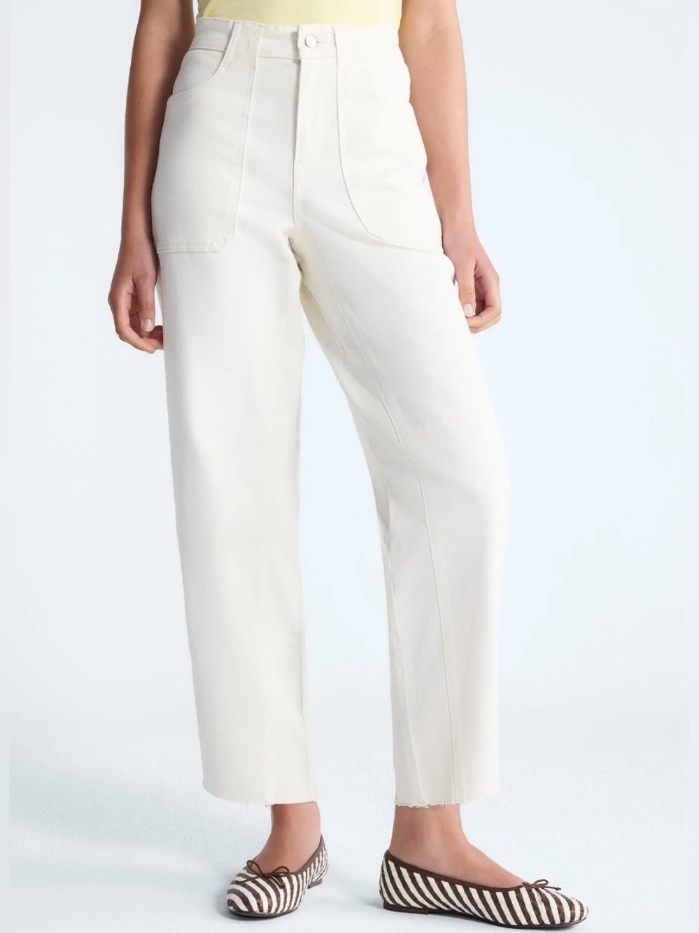 Free Assembly  Cropped Carpenter Barrel Jeans,